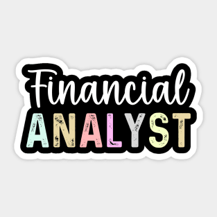 Vintage Assistant Financial Analyst Manager Job Sticker